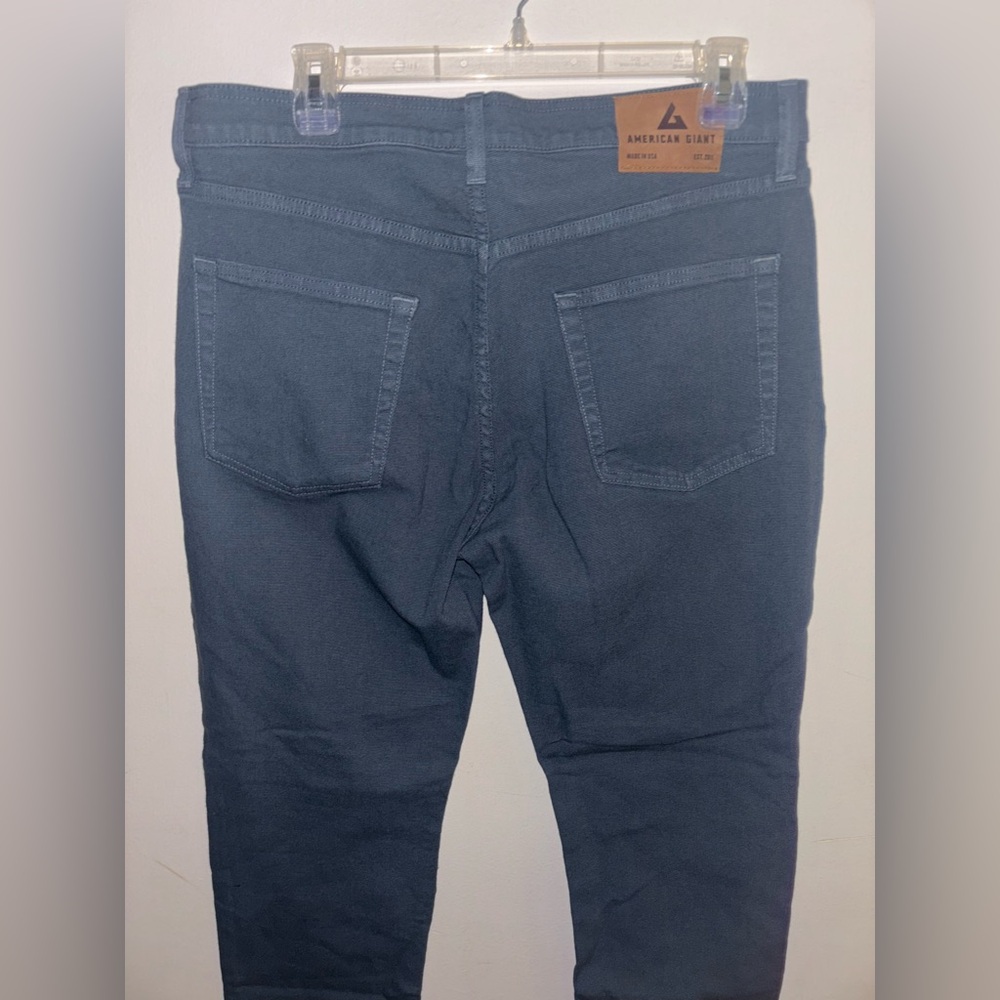 NWOT American Giant Men's Roughneck Pant Straight Vintage Indigo 32 x 30 Casual - Picture 10 of 13